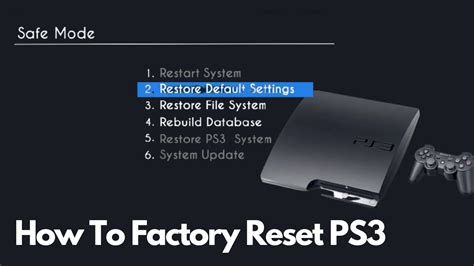 how do you factory reset ps3|reinstall ps3 operating system.